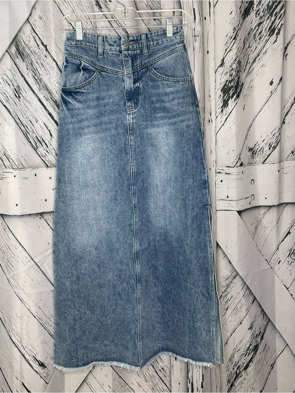 12th Tribe Denim Maxi Skirt Size S